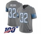 Detroit Lions #32 Tavon Wilson Limited Steel Rush Vapor Untouchable 100th Season Football Jersey
