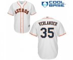Houston Astros #35 Justin Verlander Replica White Home Cool Base Baseball Jersey