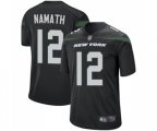 New York Jets #12 Joe Namath Game Black Alternate Football Jersey