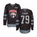 Florida Panthers #79 Cole Schwindt Authentic Black 1917-2017 100th Anniversary Hockey Jersey