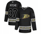 Anaheim Ducks #37 Nick Ritchie Premier Black Team Logo Fashion Hockey Jersey