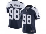Dallas Cowboys #98 Tyrone Crawford Vapor Untouchable Limited Navy Blue Throwback Alternate NFL Jersey