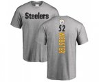 Pittsburgh Steelers #52 Mike Webster Ash Backer T-Shirt