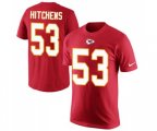 Kansas City Chiefs #53 Anthony Hitchens Red Rush Pride Name & Number T-Shirt