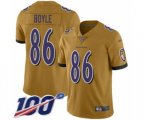 Baltimore Ravens #86 Nick Boyle Limited Gold Inverted Legend 100th Season Football Jersey