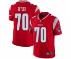 New England Patriots #70 Adam Butler Limited Red Inverted Legend Football Jersey