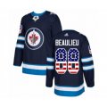 Winnipeg Jets #88 Nathan Beaulieu Authentic Navy Blue USA Flag Fashion Hockey Jersey