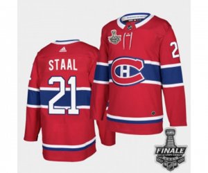 Montreal Canadiens #21 Eric Staal Red Home Authentic 2021 NHL Stanley Cup Final Patch Jersey