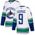 Vancouver Canucks #9 Brendan Leipsic Authentic White Away NHL Jersey