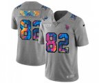 Minnesota Vikings #82 Kyle Rudolph Multi-Color 2020 NFL Crucial Catch NFL Jersey Greyheather