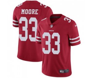 San Francisco 49ers #33 Tarvarius Moore Red Team Color Vapor Untouchable Limited Player Football Jersey