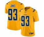 Los Angeles Chargers #93 Justin Jones Limited Gold Inverted Legend Football Jersey