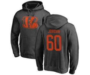 Cincinnati Bengals #60 Michael Jordan Ash One Color Pullover Hoodie