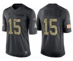 Detroit Lions #15 Golden Tate III Stitched Black NFL Salute to Service Limited Jerseys