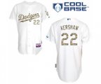 Los Angeles Dodgers #22 Clayton Kershaw Authentic White USMC Cool Base Baseball Jersey