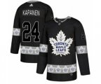 Toronto Maple Leafs #24 Kasperi Kapanen Authentic Black Team Logo Fashion NHL Jersey