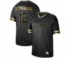 Pittsburgh Pirates #12 Corey Dickerson Authentic Black Gold Fashion Baseball Jersey