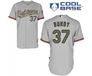 Baltimore Orioles #37 Dylan Bundy Replica Grey USMC Cool Base Baseball Jersey