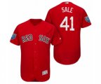 Scarlet Boston Red Sox #41 Chris Sale 2018 Spring Training Flex Base Jersey