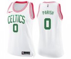 Women's Boston Celtics #0 Robert Parish Swingman White Pink Fashion Basketball Jersey