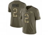 New York Giants #2 Aldrick Rosas Limited Olive Camo 2017 Salute to Service NFL Jersey