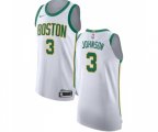Boston Celtics #3 Dennis Johnson Authentic White Basketball Jersey - City Edition