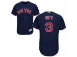 Boston Red Sox #3 Babe Ruth Navy Blue Flexbase Authentic Collection MLB Jersey