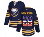 Adidas Buffalo Sabres #28 Zemgus Girgensons Authentic Navy Blue USA Flag Fashion NHL Jersey