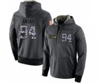 Seattle Seahawks #94 Ezekiel Ansah Stitched Black Anthracite Salute to Service Player Performance Hoodie