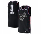 Miami Heat #3 Dwyane Wade Authentic Black 2019 All-Star Game Basketball Jersey