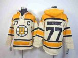 nhl jerseys boston bruins #77 bourque yellow-cream[pullover hooded sweatshirt patch C]