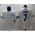 Nike Los Angeles Dodgers #7 Julio Urias White Throwback Jersey