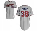 Minnesota Twins #38 Blake Parker Authentic Grey Road Cool Base Baseball Jersey