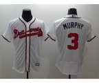 Atlanta Braves #3 Dale Murphy Majestic White Flexbase Authentic Collection Player Jersey