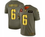 Cleveland Browns #6 Baker Mayfield Limited Olive Gold 2019 Salute to Service Football Jersey