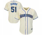 Seattle Mariners #51 Ichiro Suzuki Replica Cream Alternate Cool Base Baseball Jersey