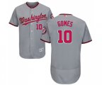 Washington Nationals #10 Yan Gomes Grey Road Flex Base Authentic Collection Baseball Jersey