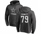 Dallas Cowboys #79 Michael Bennett Ash One Color Pullover Hoodie