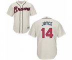 Atlanta Braves #14 Matt Joyce Replica Cream Alternate 2 Cool Base Baseball Jersey