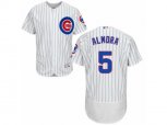 Chicago Cubs #5 Albert Almora Jr White Home Flexbase Authentic Collection MLB Jersey
