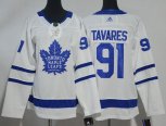 Toronto Maple Leafs #91 John Tavares Authentic Royal White Home NHL Jersey
