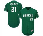 Arizona Diamondbacks #21 Zack Greinke Green Celtic Flexbase Authentic Collection Baseball Jersey