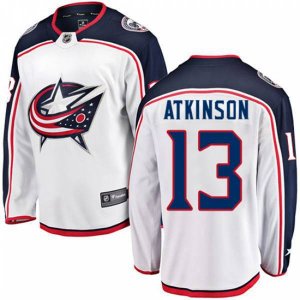 Columbus Blue Jackets #13 Cam Atkinson Fanatics Branded White Away Breakaway NHL Jersey