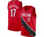 Portland Trail Blazers #17 Skal Labissiere Swingman Red Finished Basketball Jersey - Statement Edition