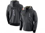 Indianapolis Colts #1 Pat McAfee Stitched Black Anthracite Salute to Service Player Performance Hoodie