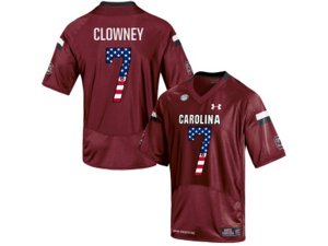 2016 US Flag Fashion-Men\'s South Carolina Gamecocks Jadeveon Clowney #7 College Football Jersey - Red