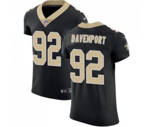 New Orleans Saints #92 Marcus Davenport Black Team Color Vapor Untouchable Elite Player Football Jersey