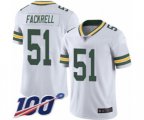Green Bay Packers #51 Kyler Fackrell White Vapor Untouchable Limited Player 100th Season Football Jersey