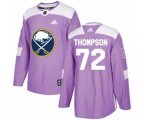 Adidas Buffalo Sabres #72 Tage Thompson Authentic Purple Fights Cancer Practice NHL Jersey
