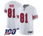 San Francisco 49ers #81 Terrell Owens Limited White Rush Vapor Untouchable 100th Season Football Jersey
